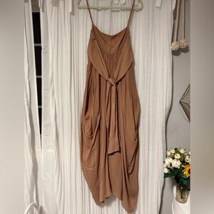 Elegant Tan Women's Dress